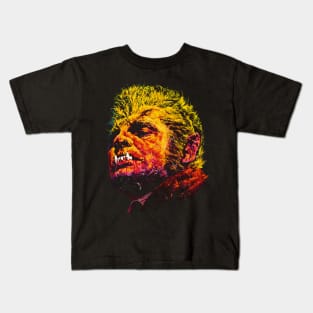 Werewolf Lycanthropy Vintage Monster Horror Movie Fan Kids T-Shirt